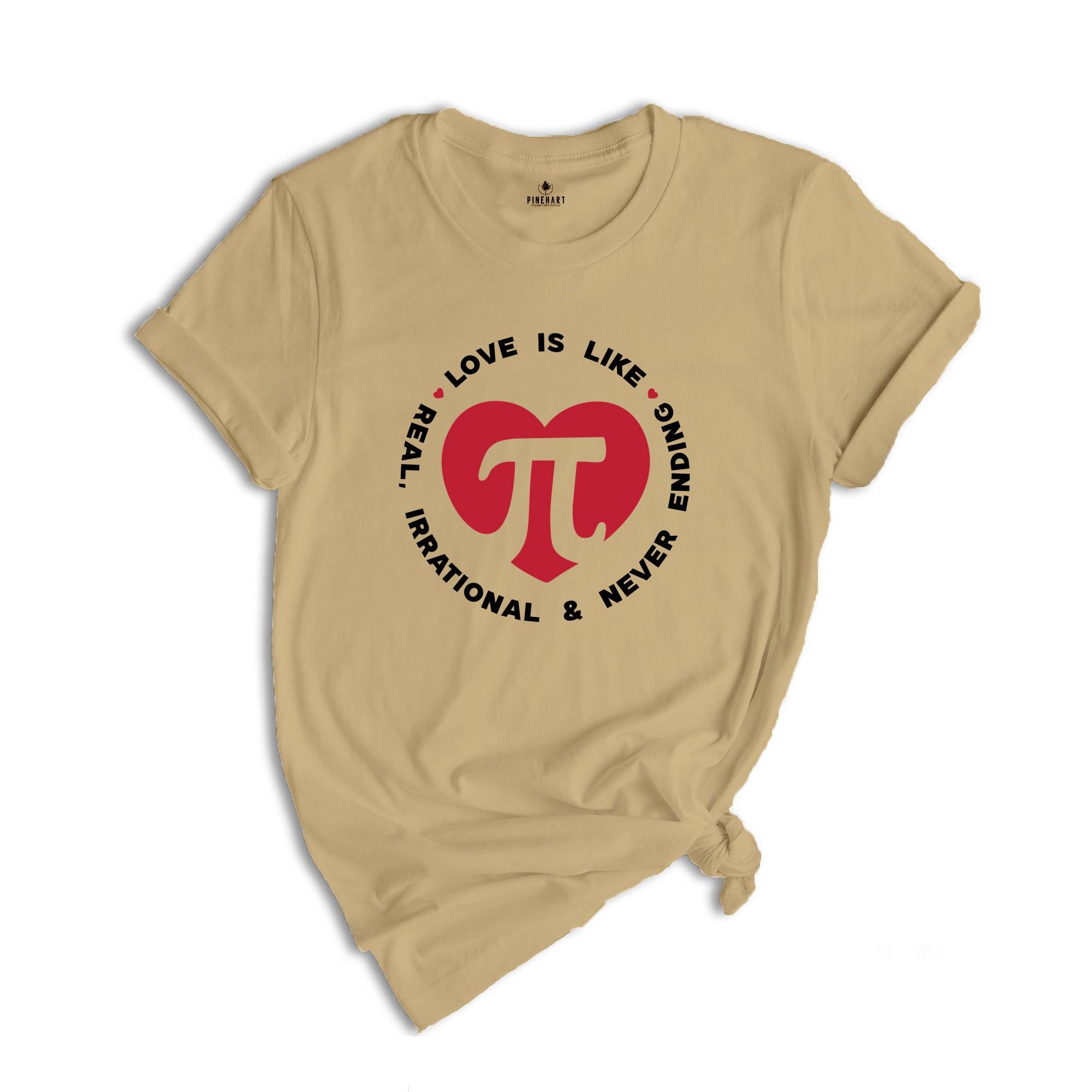 Pi Symbol Heart Shirt, Pi Symbol Math Teacher T-Shirt, Math Funny Tee, Funny Pi Day Shirts For Women, Math Lover Gift Shirts, School Shirt