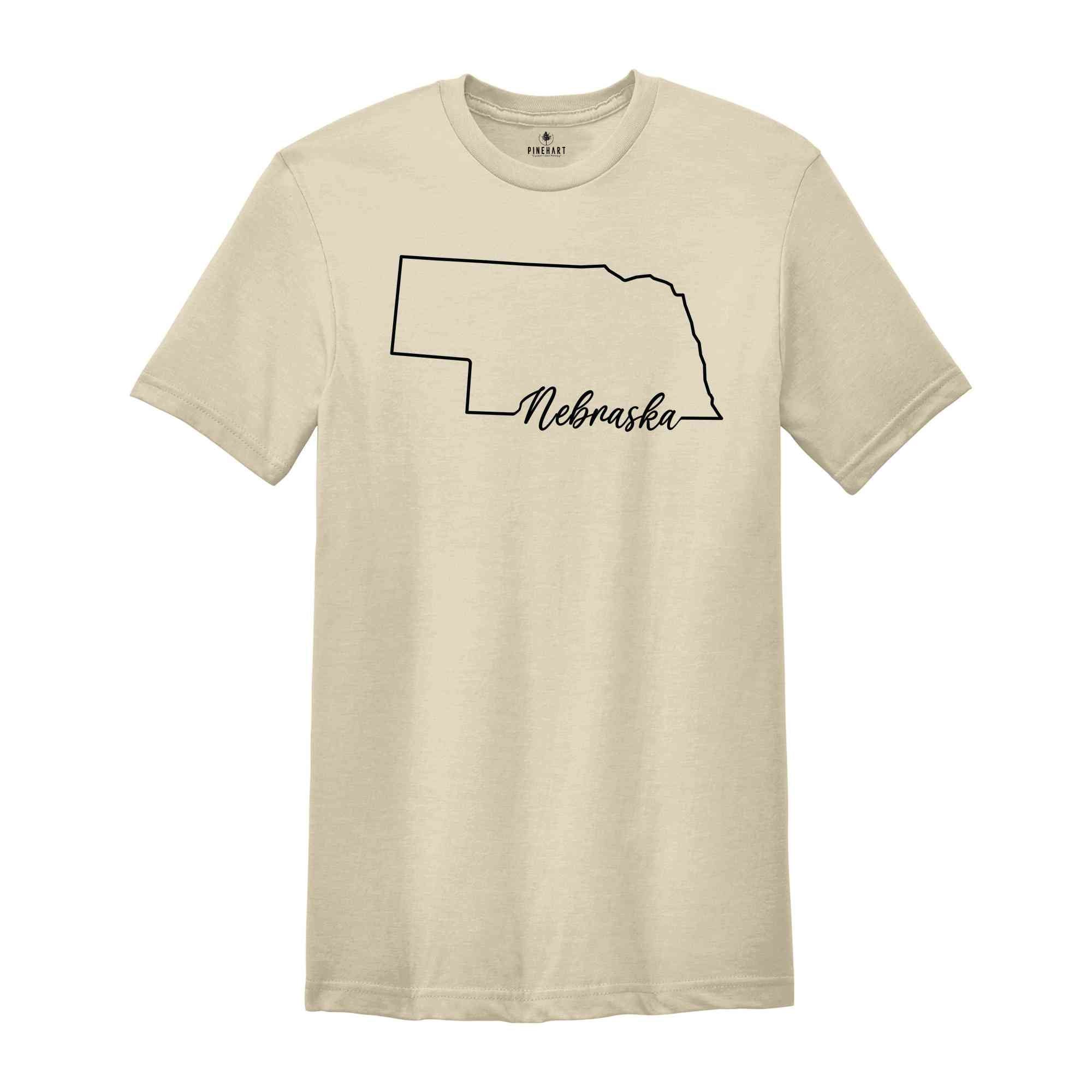 Nebraska State Shirt, The USA State Shirt, Nebraska USA Shirt, Nebraska Map Outline Shirt, US Outline Shirt, United States Shirt