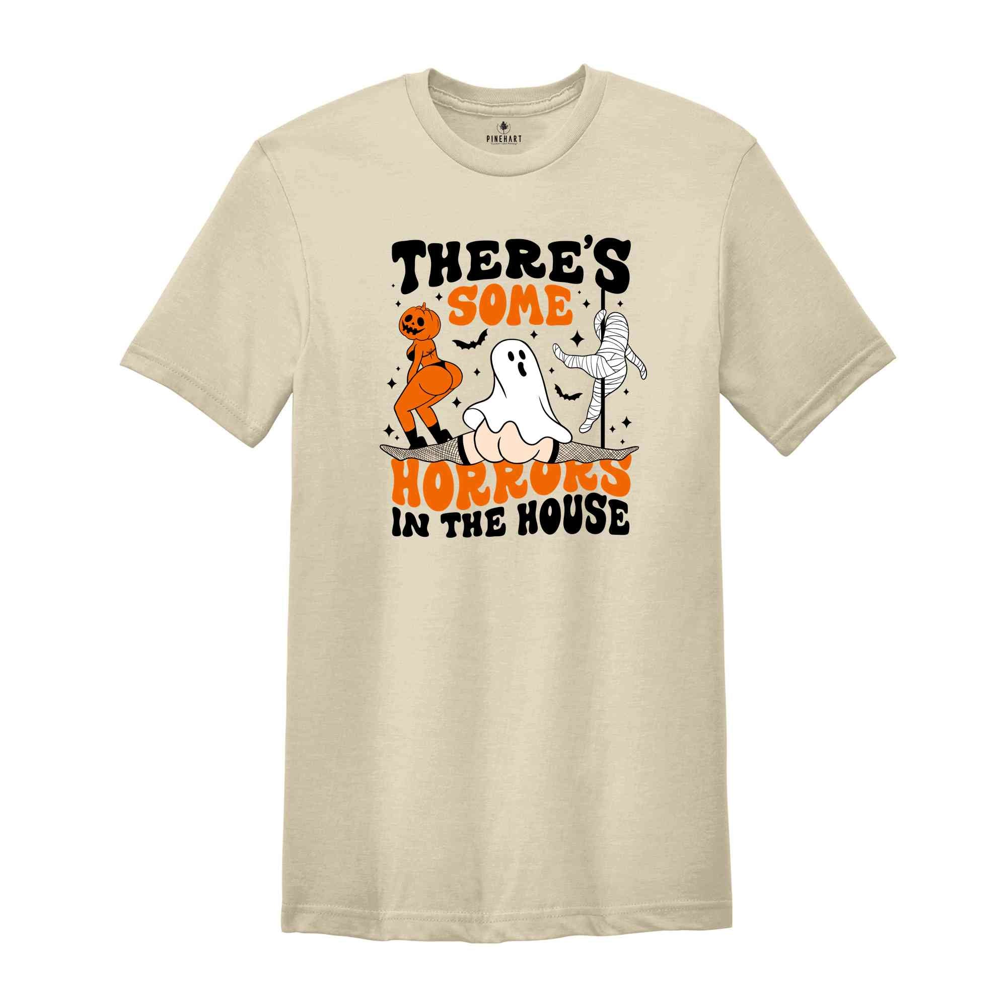 There's Some Horrors In The House Shirt, Funny Halloween Shirt, Cute Halloween Shirt, Spooky Season Shirt, Horror Shirt, Pumpkin Shirt