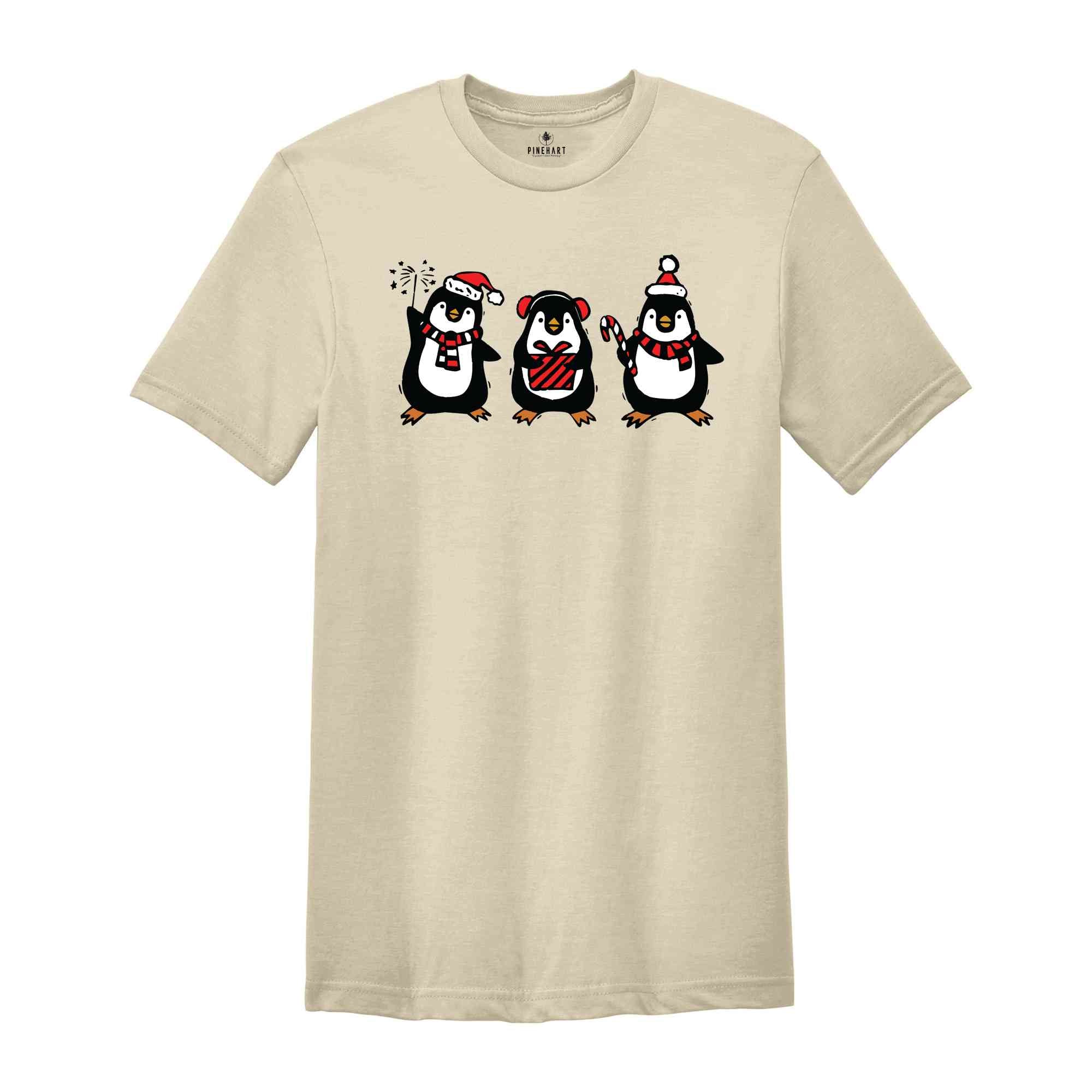 Christmas Penguins Tee, Xmas Animal Shirt Holiday Shirt, Funny Christmas Penguins, Christmas Party Tee, Sweet Xmas Shirt