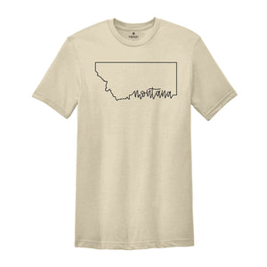 Montana State Shirts, Montana State Map Shirt, Montana Mom Shirt,Montana Travel Gift, Montana Clothing, Montana Lover Shirt, Montana Apparel