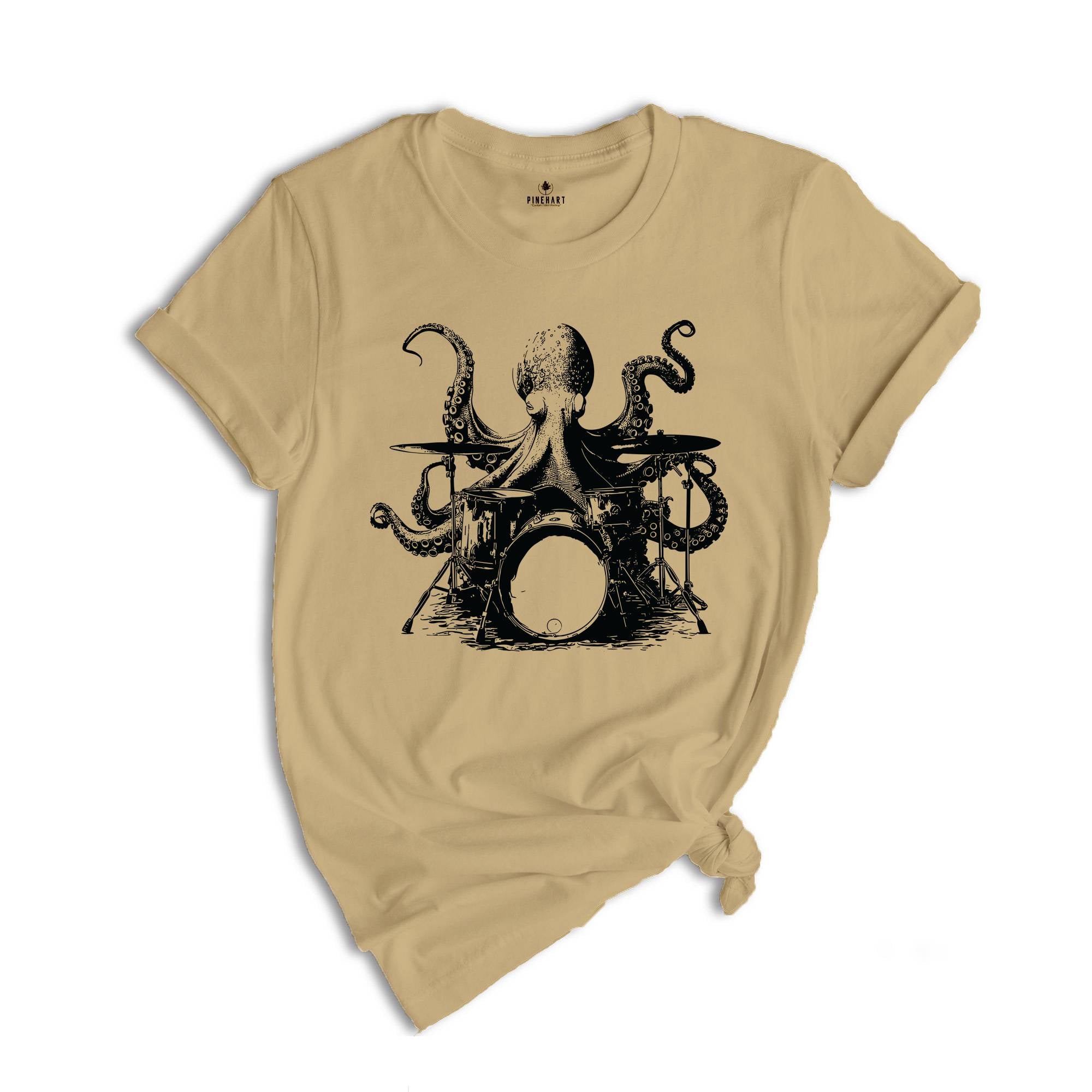 Octopus Drummer Shirt, Drummer Shirt, Drum Player Shirt, Octopus Shirt, Drums Shirt, Funny Octopus Gift, Music Lover Shirt, Funny Drummer