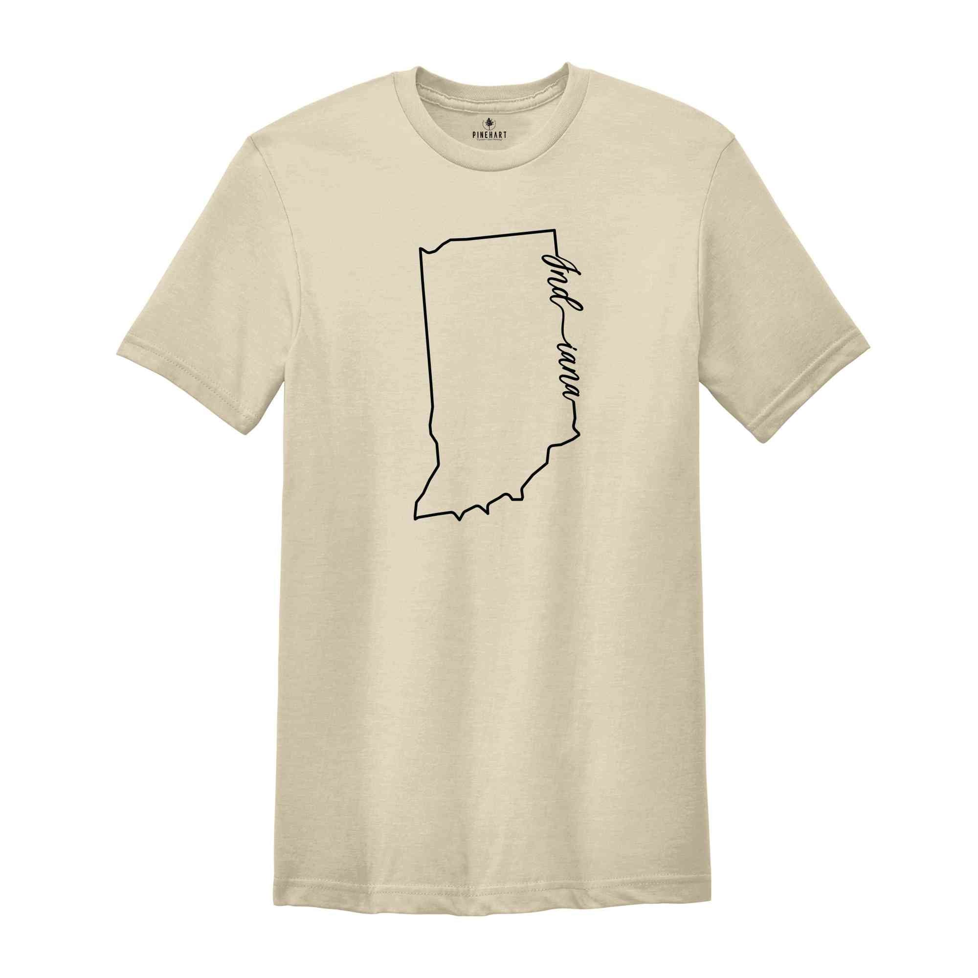 Indiana State Shirt, The USA State Shirt, Indiana USA Shirt, Indiana Map Outline Shirt, US Outline Shirt, United States Shirt