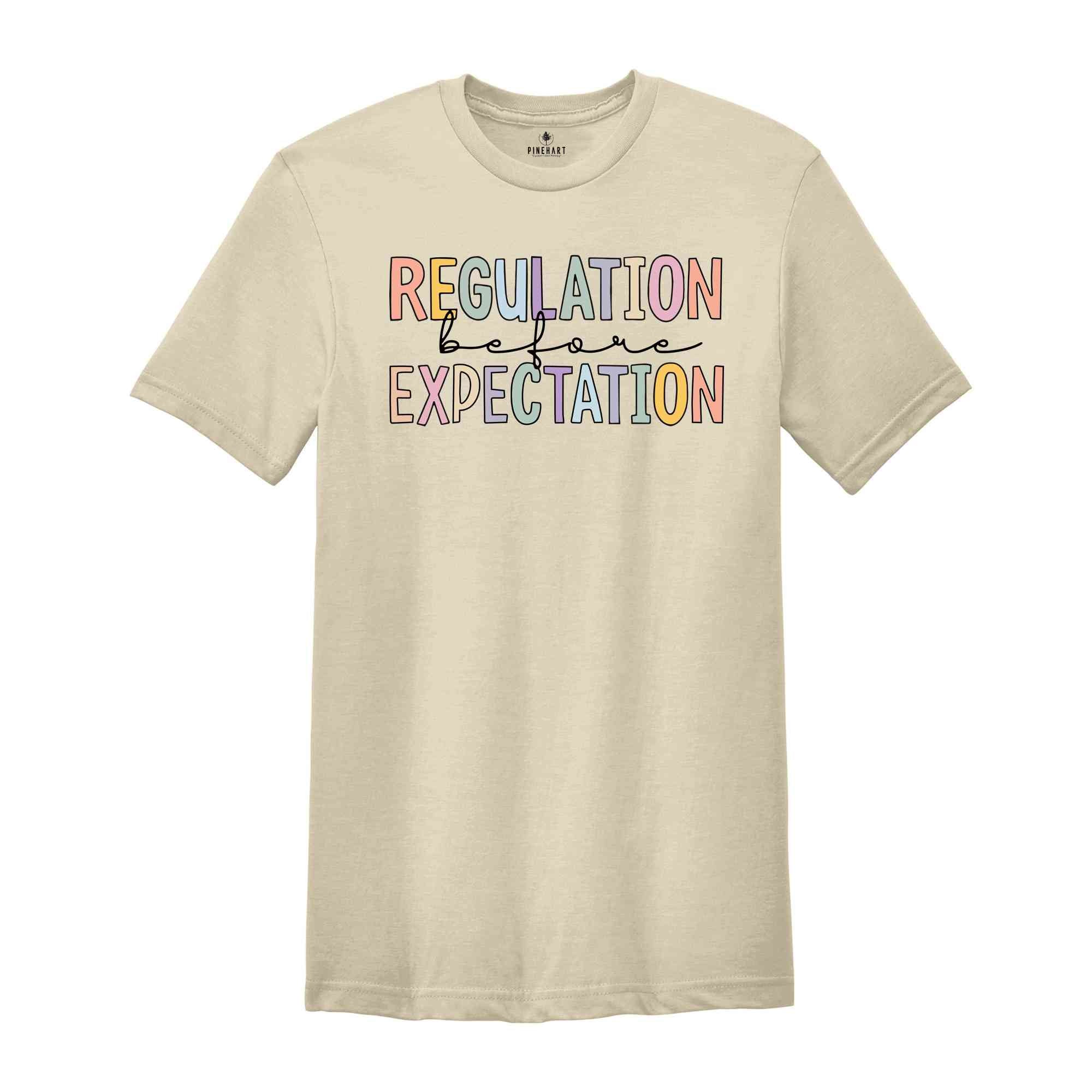 Regulation Before Expectation Shirt, Autism Awareness Shirt, Special Education Teacher, Neurodiversity Shirt