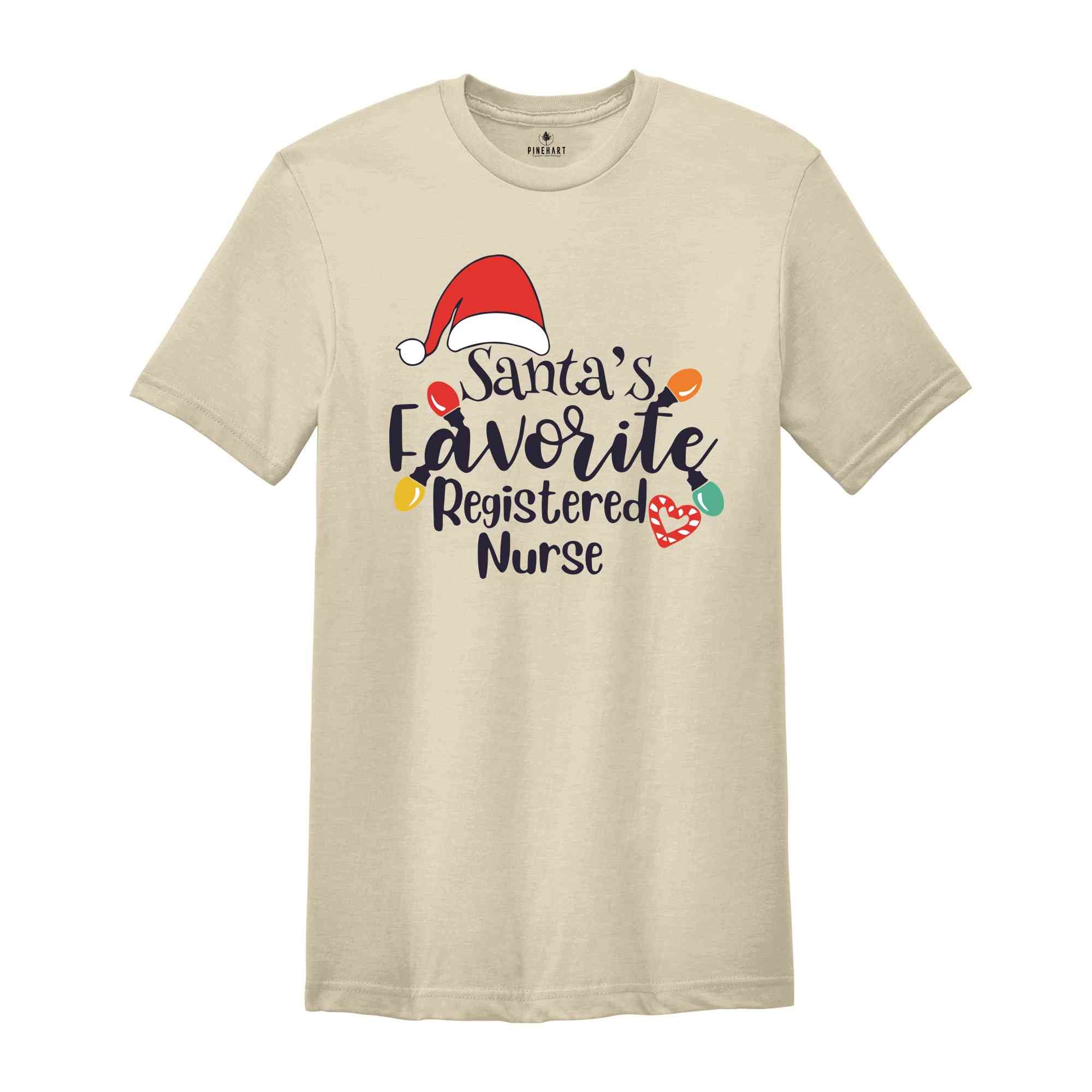 Santa's Favorite Nurse Shirt, Christmas Santa's Nurse Shirt, Christmas Gift for Nurse, Funny Christmas Shirt, Nurse Christmas Shirt,