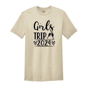 Girls Trip 2024 Shirt, Summer Vacation Tee, Beach Shirt, Cute Trip Shirt, Summer Vibes Gift, Girl Trip Shirt