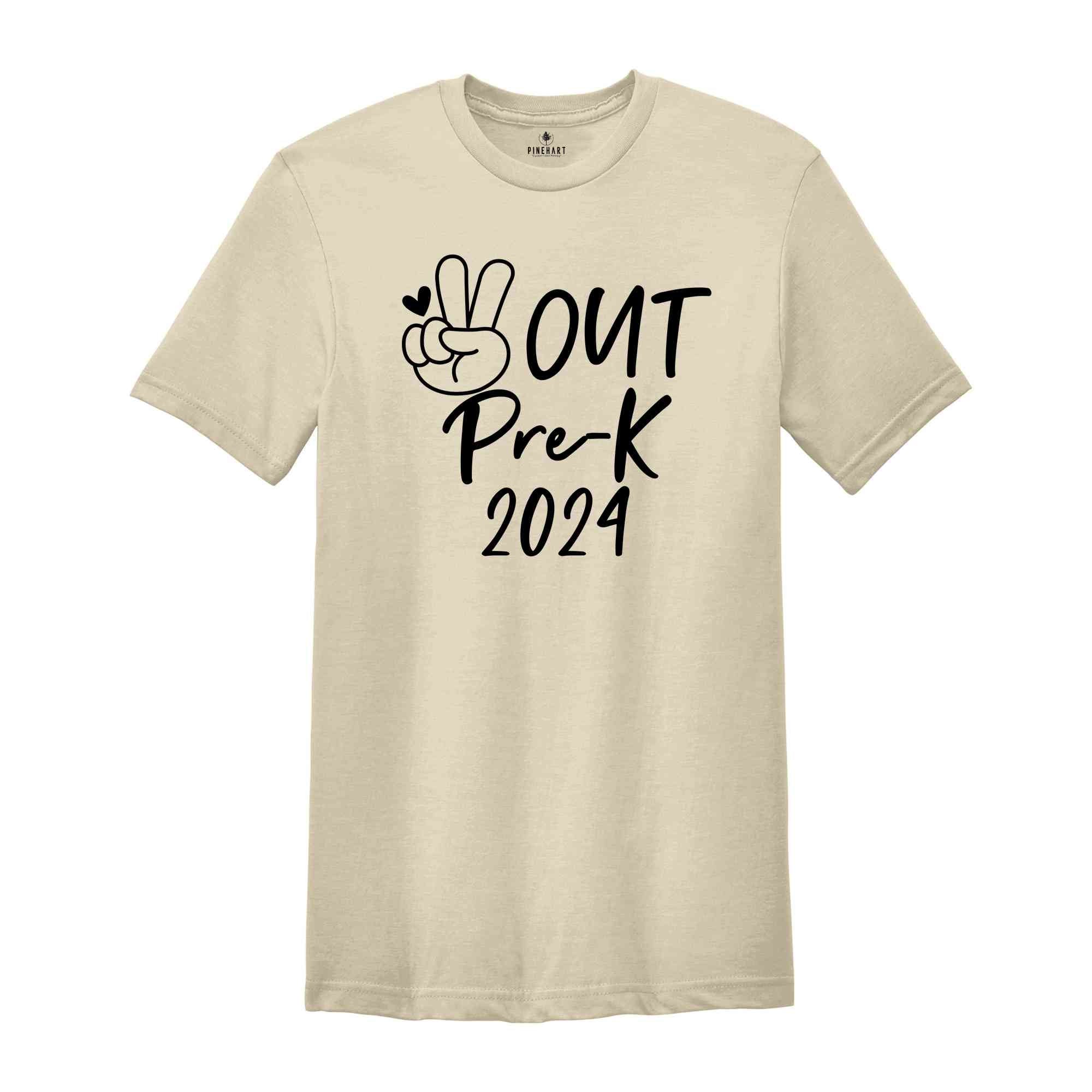 Peace Out Pre-K 2024 Shirt, End Of The School Shirt, Last Day Of School Shirt, Kids Graduation Shirt, Tie Dye Shirt, Preschool Shirt