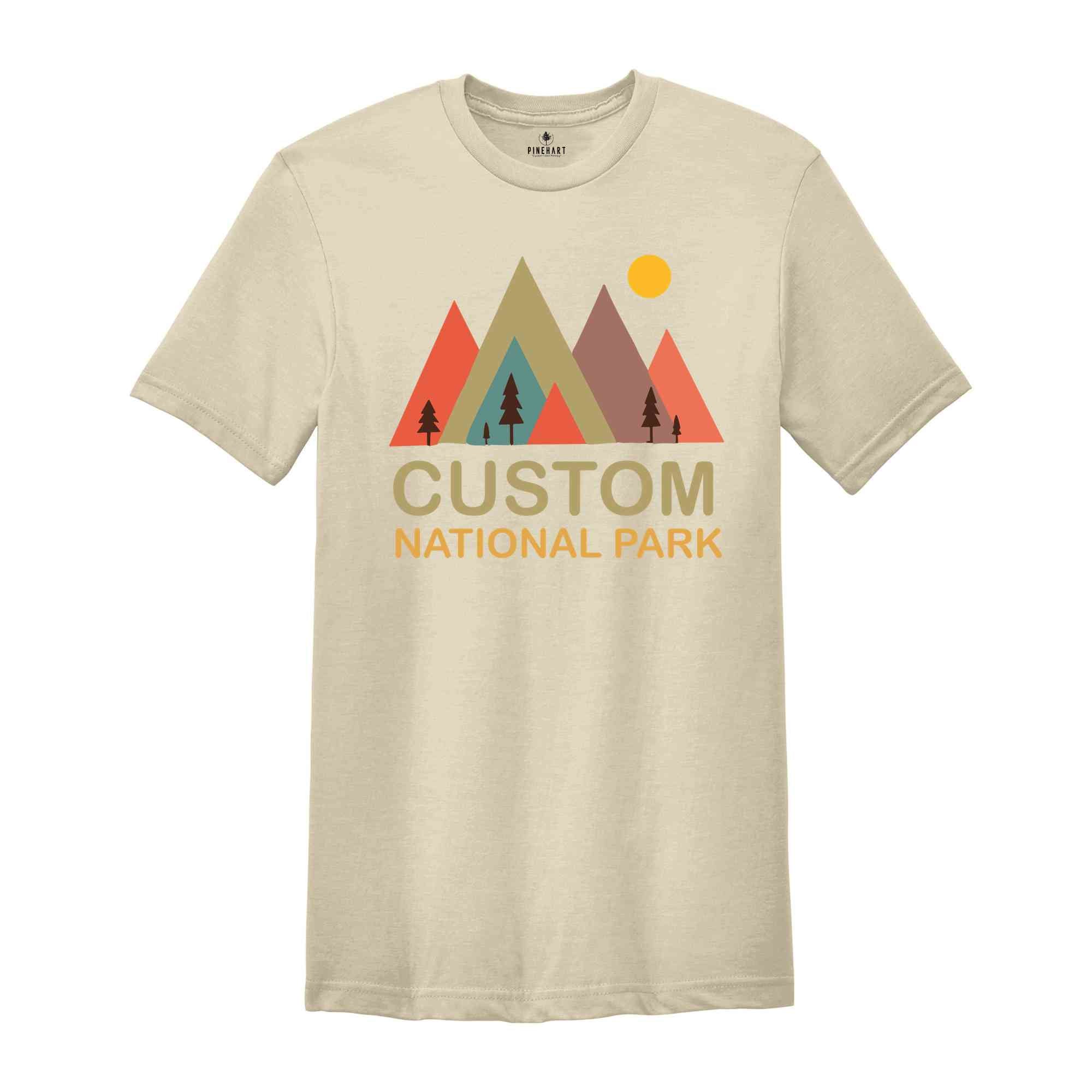 Custom National Park Shirt, National Park Shirt, Custom Shirt, Camping Shirt, Hiking Shirt, Family Shirt, Mountain Shirt