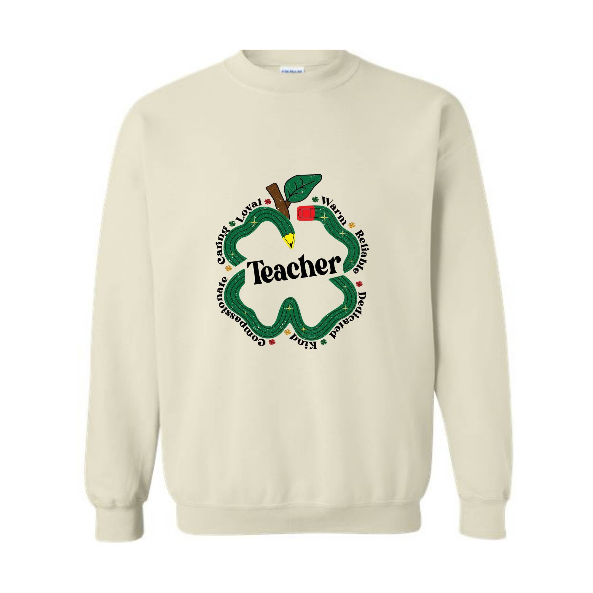 Teacher Saint Patrick Sweatshirt, One Lucky Teacher Sweatshirt, St Patrick Teacher Gift, Gift For Teacher