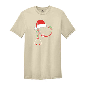 Christmas Stethoscope Shirt, Nursing T-Shirt, Cute Christmas Tee, Christmas Doctor Gift, Nurse Christmas Shirt, Holiday Gift