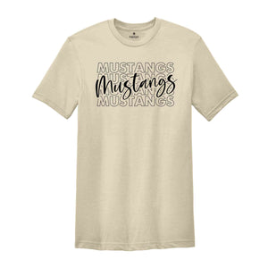 Team Mascot Shirt, Mustangs Team Shirt, Mustangs Team Spirit Shirt, Mustangs Fan Shirt, Mustangs School Shirt, Mustangs School Spirit