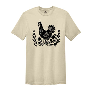 Chicken Mom Shirt, Farm Shirt, Chicken Shirt, Farm Animal T-Shirt, Chicken Mom Gift, Shirt for Women