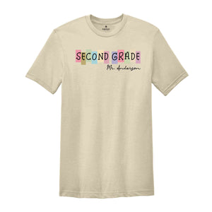 Second Grade Teacher T-shirt, 2nd Grade Teacher Shirt, Second Grade Teacher, 2nd Grade Teacher Shirt, Custom Grade Tee