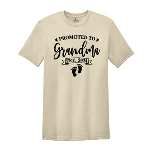 Baby Announcement, Promoted to Grandma, Promoted to Grandpa Est. 2024, New Grandma Shirt, New Grandpa Shirt, Pregnancy Reveal