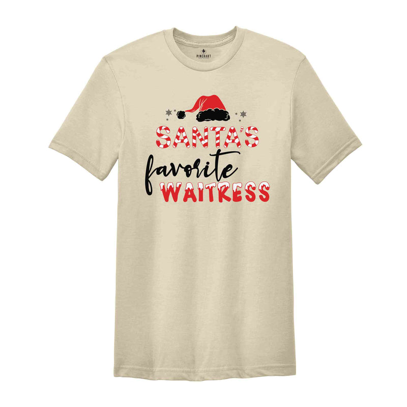 Santa's Favorite Waitress Shirt, Santa Shirt, Christmas Party Shirt, Christmas Gift, Bartender Shirt, Bartender Gift, New Year Shirt