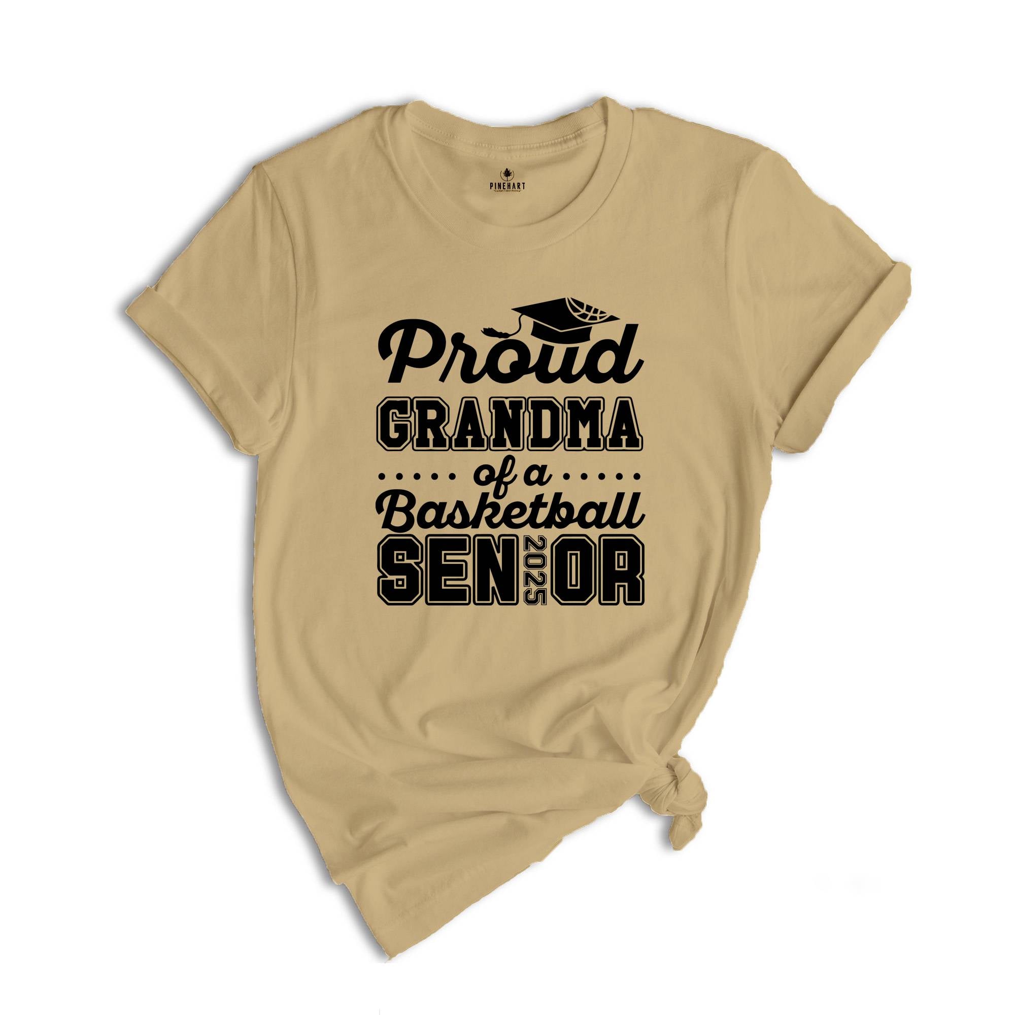 Proud Grandma Of A Basketball Senior Tee , Senior 2025 Shirt, Graduation Tee, Proud Family Graduation Gift