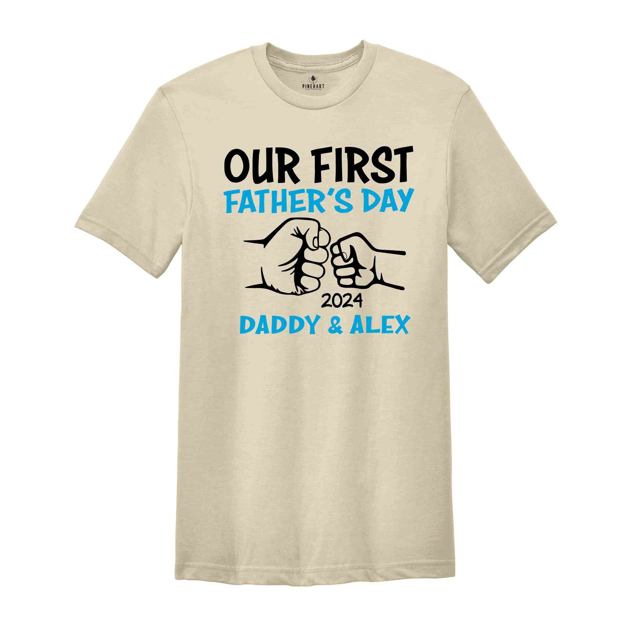 Our First Fathers Day Shirt, Daddy And Child Shirt, Fathers Day Matching Shirt, Fathers Day Gift Tee