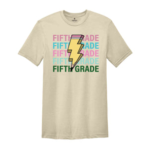 Fifth Grade Pencil Shirt, Pencil Bolt Shirt, Retro Shirt, Back To School Shirt, School Shirt, Teacher Shirt, Pencil Shirt, Teacher Gift