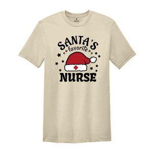 Santa's Favorite Nurse Shirt, Nurse Christmas Tee, Nurse Life Shirt, Christmas Nurse,Christmas Xmas Nurse Tshirt