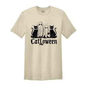 Catloween Shirt, Halloween Cats Shirt, Cat Shirt, Ghost Shirt, Halloween Shirt, Cool Halloween Cats Shirt, Cat Lover Shirt, Spooky Shirt