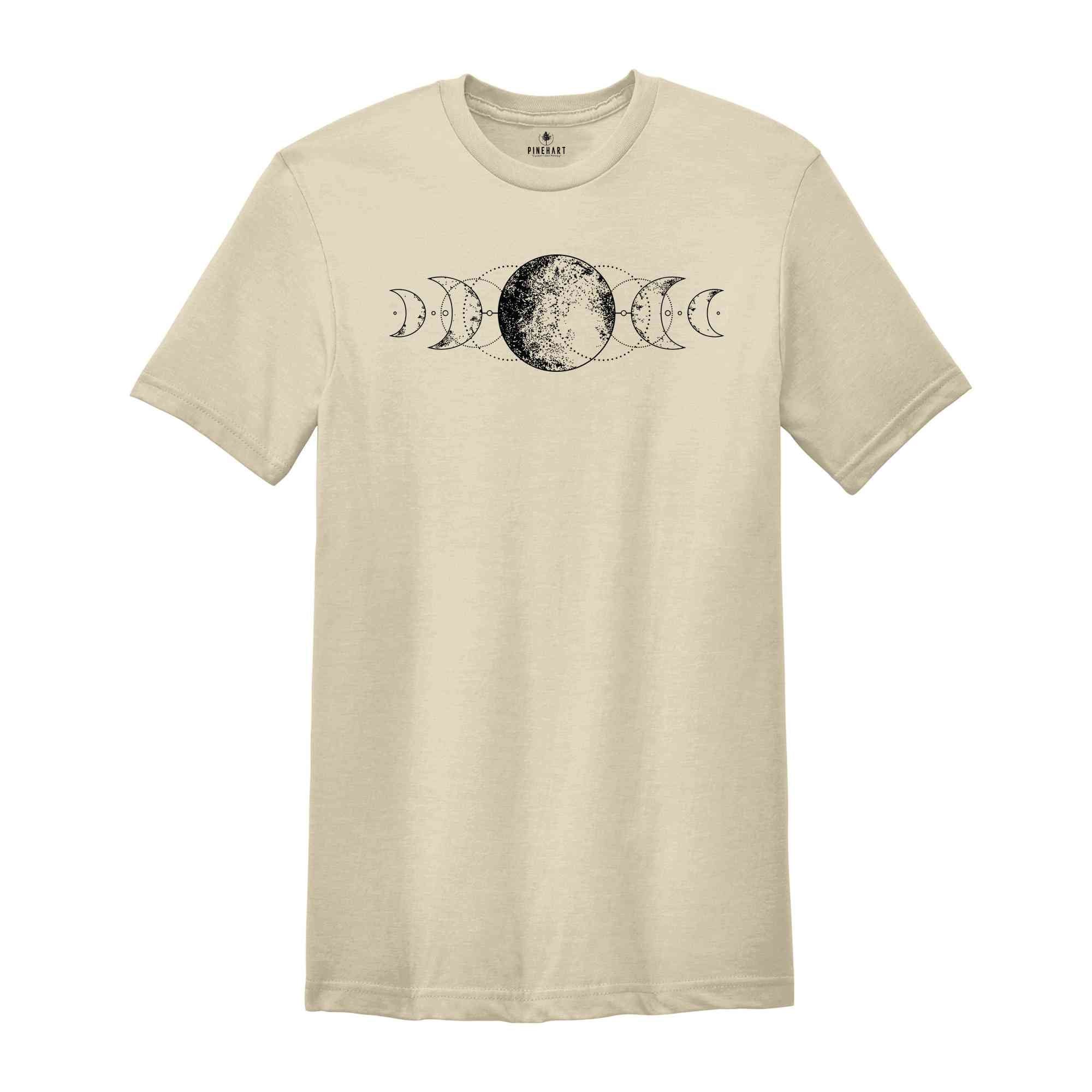 Moon Phases T-Shirt, Aesthetic Shirt, Boho Celestial Shirt, Lunar Cycle Shirt, Astrology Gifts, Moon Lovers Gifts