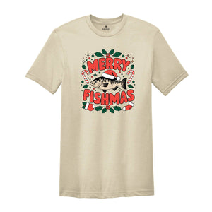 Merry Fishmas Shirt, Fish Christmas Shirt, Fishing Lover Shirt, Christmas Gift, Fisher Christmas Shirt, Dad Christmas Shirt, Fishing Shirt