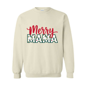 Merry Mama Sweatshirt, New Mom Christmas Sweater, Pregnancy Announcement Tee, Merry Hoodie, Cute Winter Gift