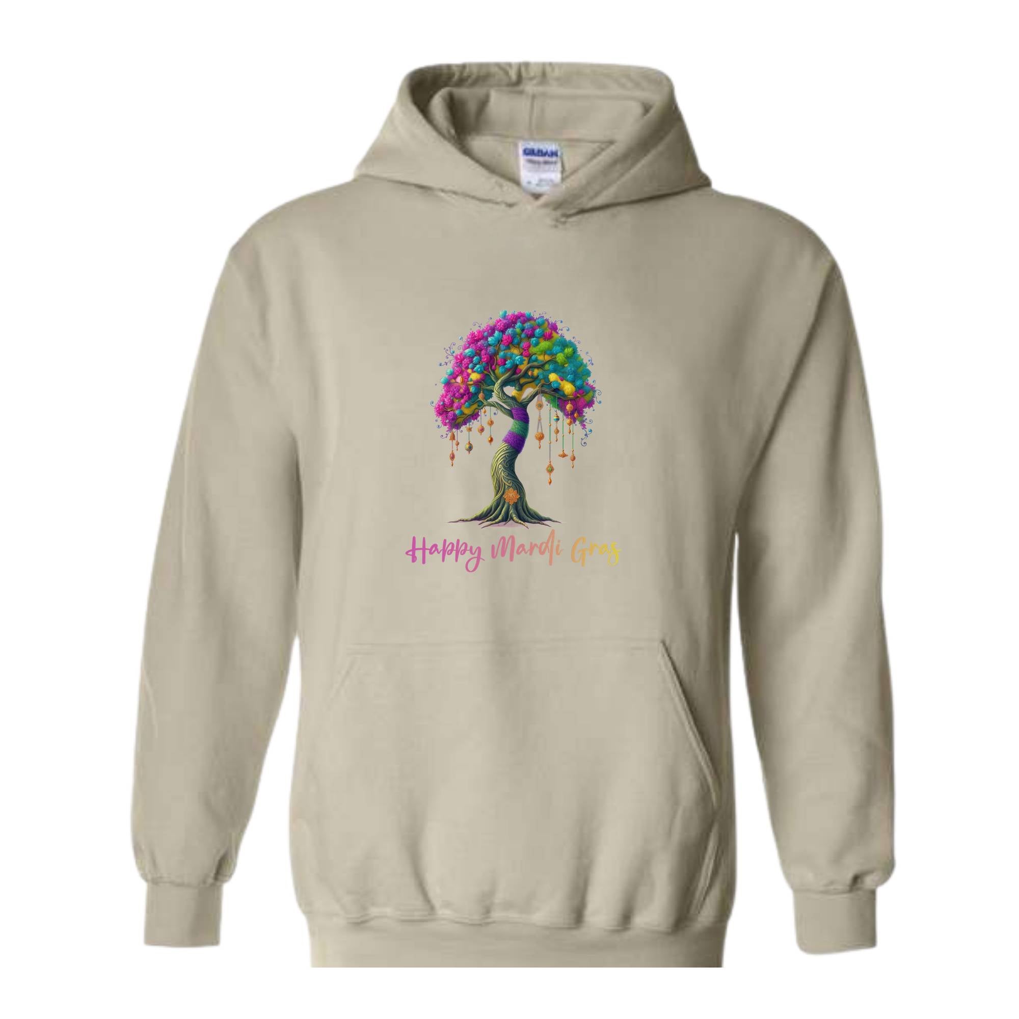 Mardi Gras Tree Sweatshirt, Retro Mardi Gras Louisiana Sweater, Happy Mardi Gras Hoodie, Fat Tuesday Sweatshirt, Mardi Gras Carnival Gift