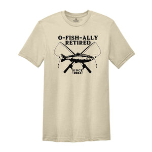 O Fish Ally Retired Since 2024 Shirt, Funny Retirement Shirt, Fishing T-Shirt, Officially Retired Tee, Retirement Party Shirt, Retired Humor