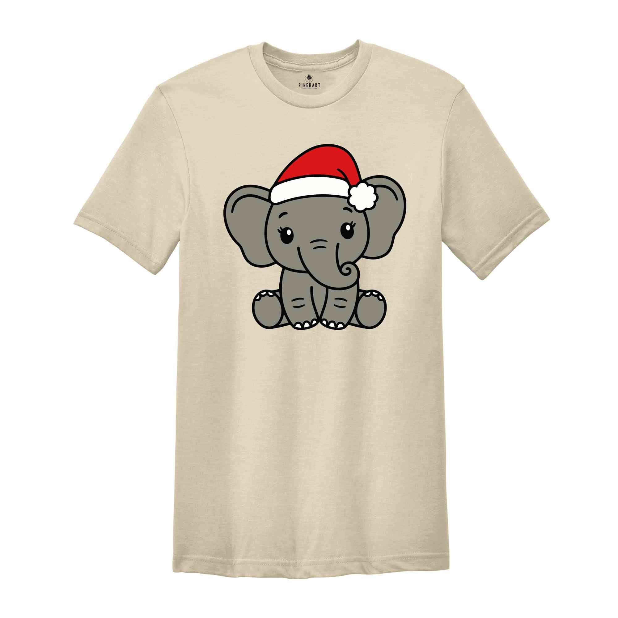 Christmas Animal Tee, Christmas Elephant, Funny Animal Shirt, Elephant Tee, Christmas Gift, Christmas Pajama, Funny Christmas Tee