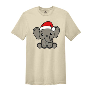 Christmas Animal Tee, Christmas Elephant, Funny Animal Shirt, Elephant Tee, Christmas Gift, Christmas Pajama, Funny Christmas Tee