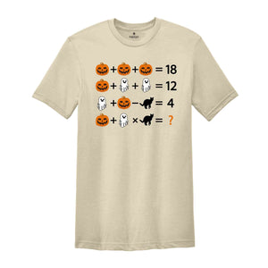 Halloween Theme Math Problem Shirt, Math Teacher Shirt, Math Teacher Halloween Shirt, Halloween Teacher, Quiz Math Teacher pumpkin T-Shirt