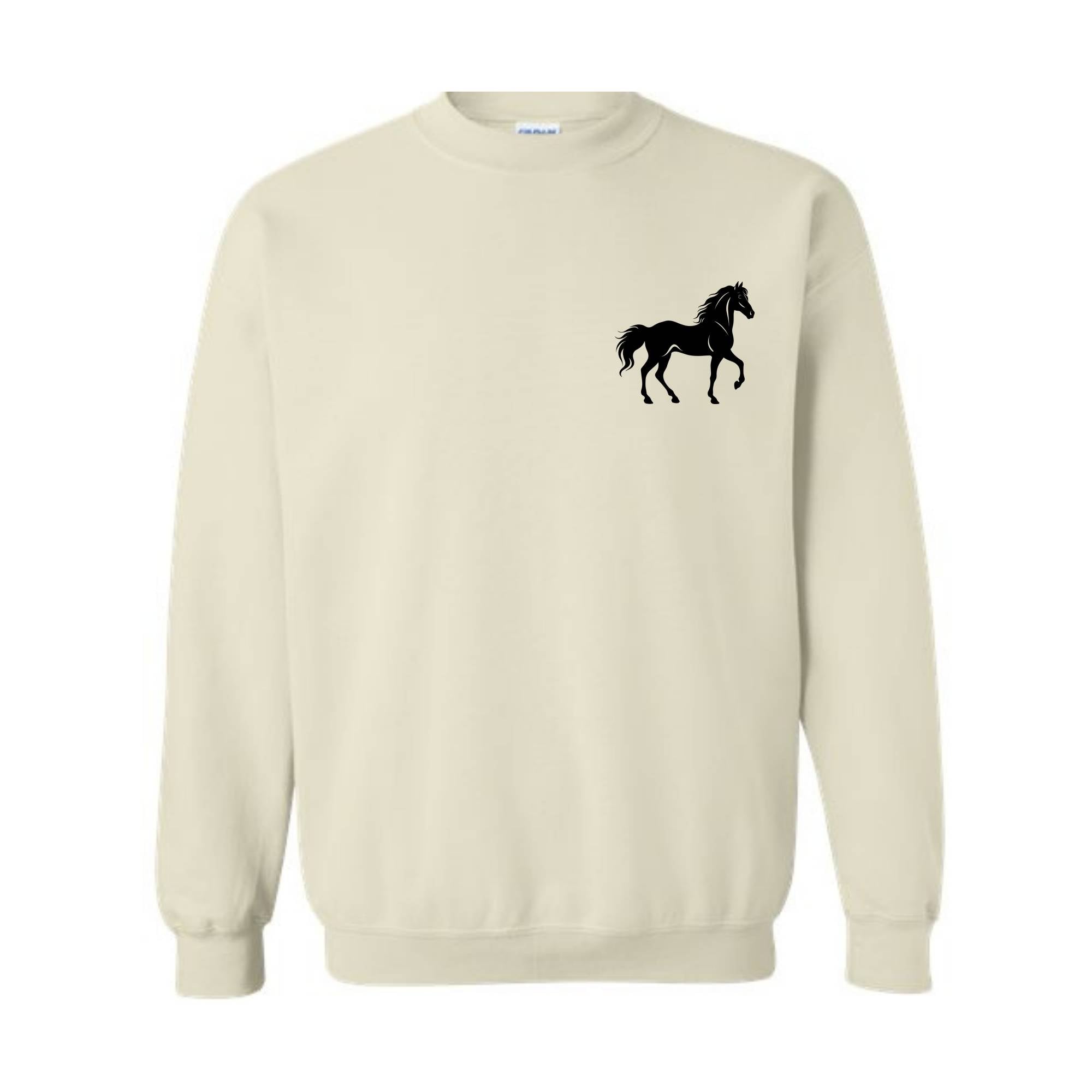 Personalized Equestrian Sweatshirt, Custom Horse Lover , Horse Trainer Gift, Horseback Riding , Girl Horse