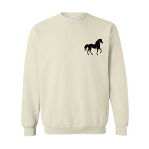 Personalized Equestrian Sweatshirt, Custom Horse Lover , Horse Trainer Gift, Horseback Riding , Girl Horse