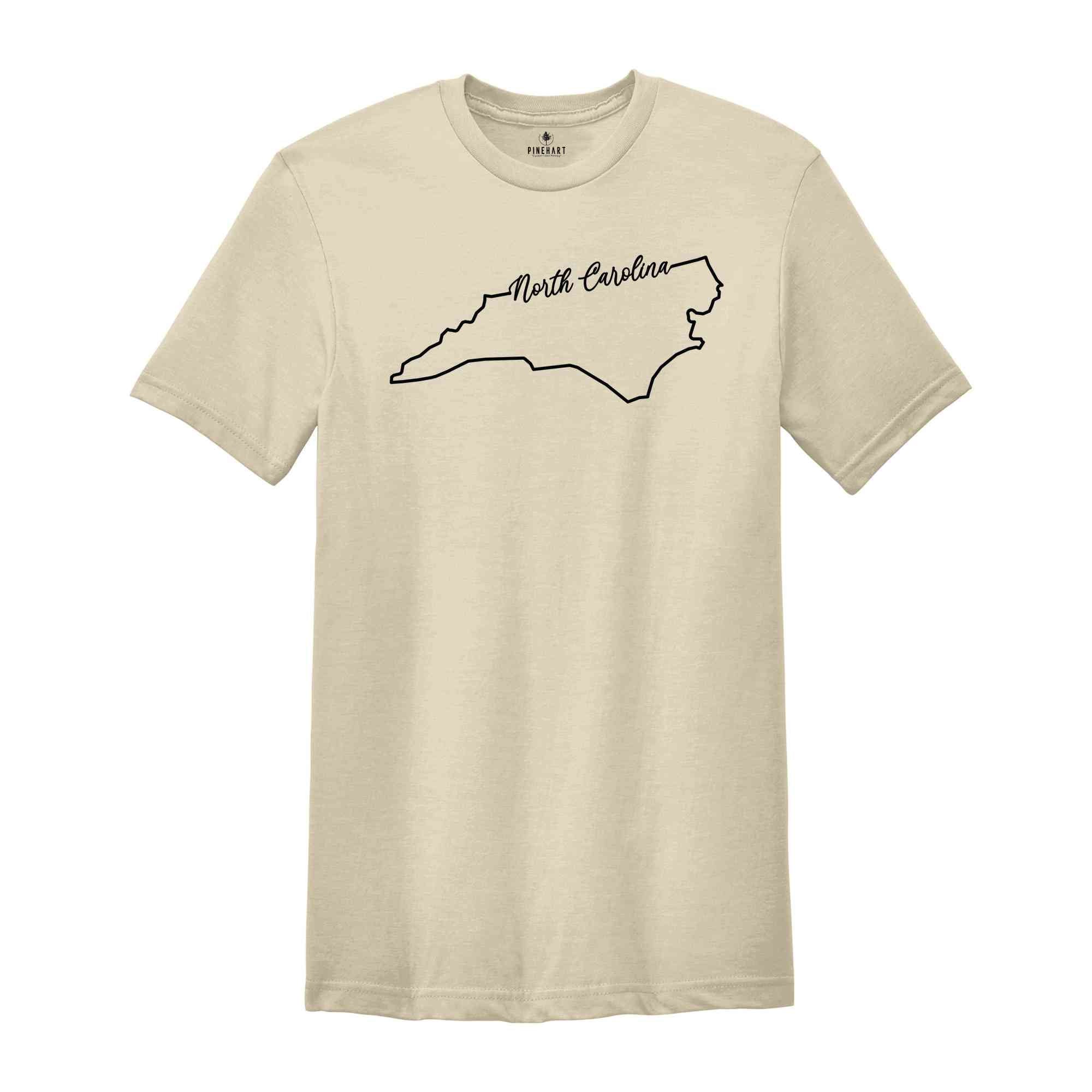 North Carolina State Shirt, The USA State Shirt, North Carolina USA Shirt, North Carolina Map Outline Shirt, US Outline Shirt, United States