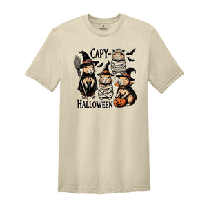 Capy Halloween Shirt, Capybara Halloween Shirt, Cute Halloween Shirt, Halloween Gift, Spooky Season Shirt, Witch Shirt, Halloween Crewneck