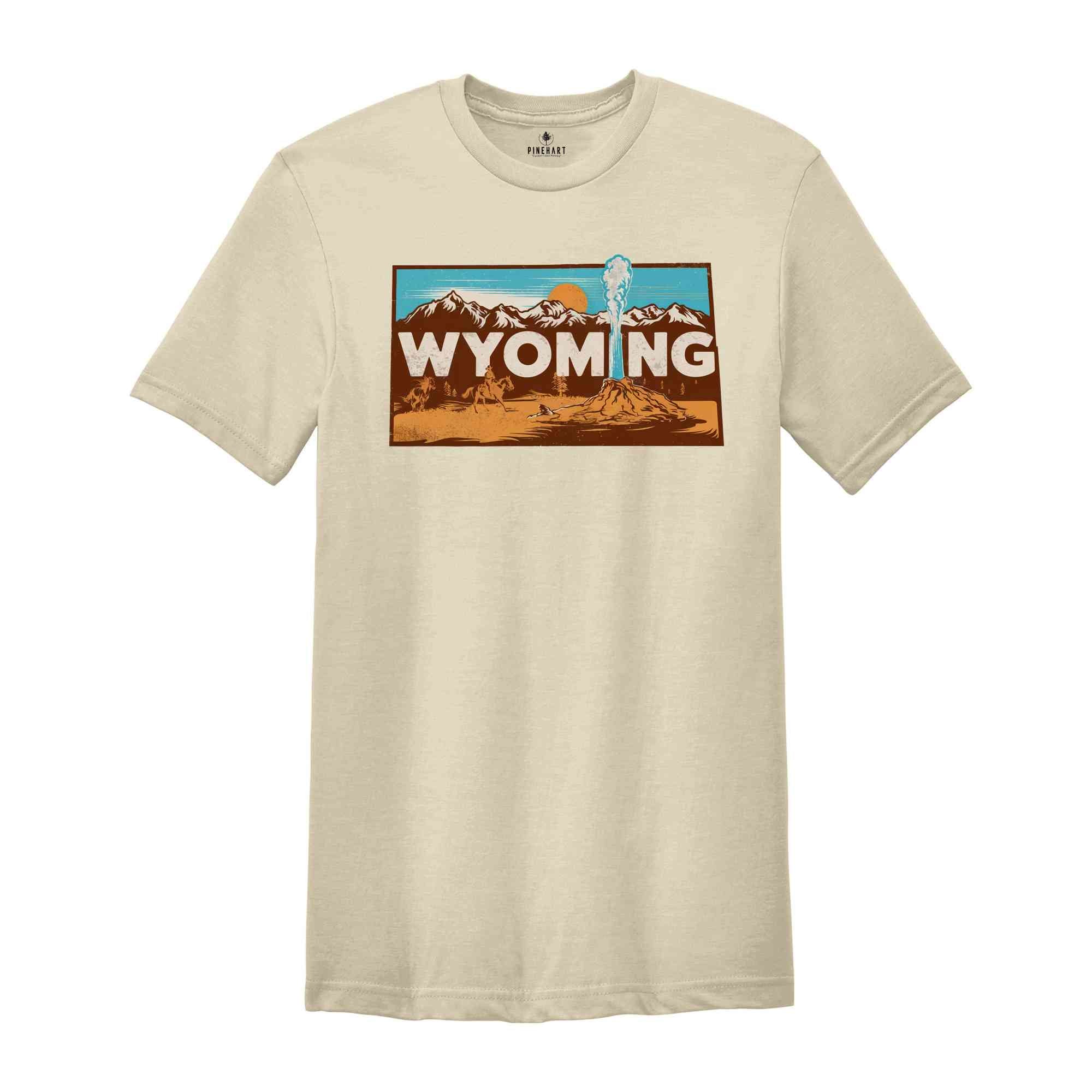 Retro State Of Wyoming Shirt, State Of Wyoming Shirt, State Shirt, Wyoming Shirt, Wyoming Lover Shirt, Family Trip Shirt, Travel Shirt