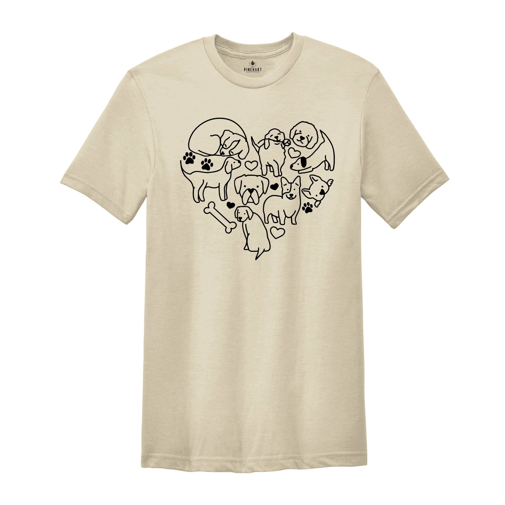 Dog Heart Paw Shirt, Dog Shirt, Paw Dog Shirt, Dog Lover Shirt, Paw Print Shirt, Paw Heart Shirt, Dog Shirt Gifts, Dog Mom Tee