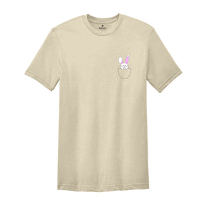 Pocket Bunny Shirt, Easter Shirt, Cute Easter Shirt, Easter Bunny Shirt, Happy Easter Shirt, Bunny Shirt