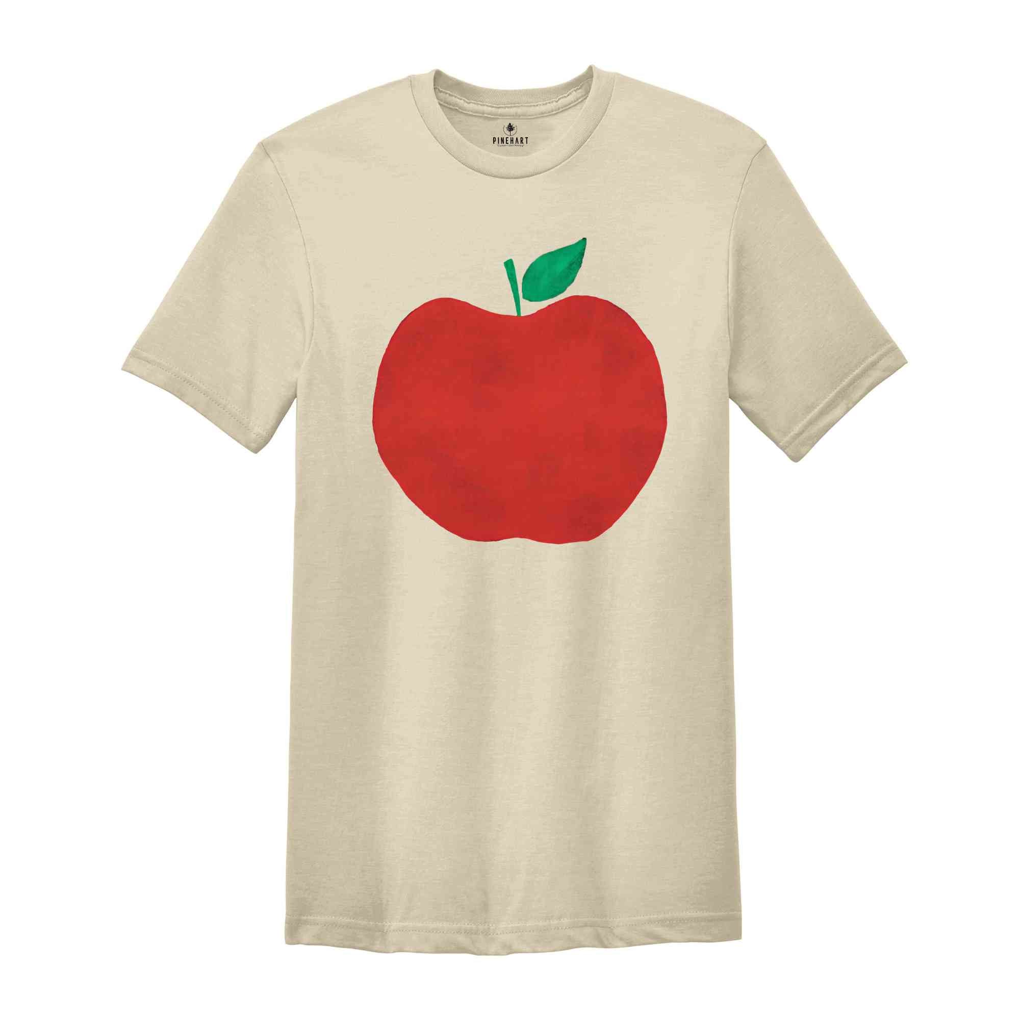 Personalized Name Apple Shirt, Apple Clipart Shirt, Custom Name Shirt, Gift For Girlfriend, Women Personalized Shirt