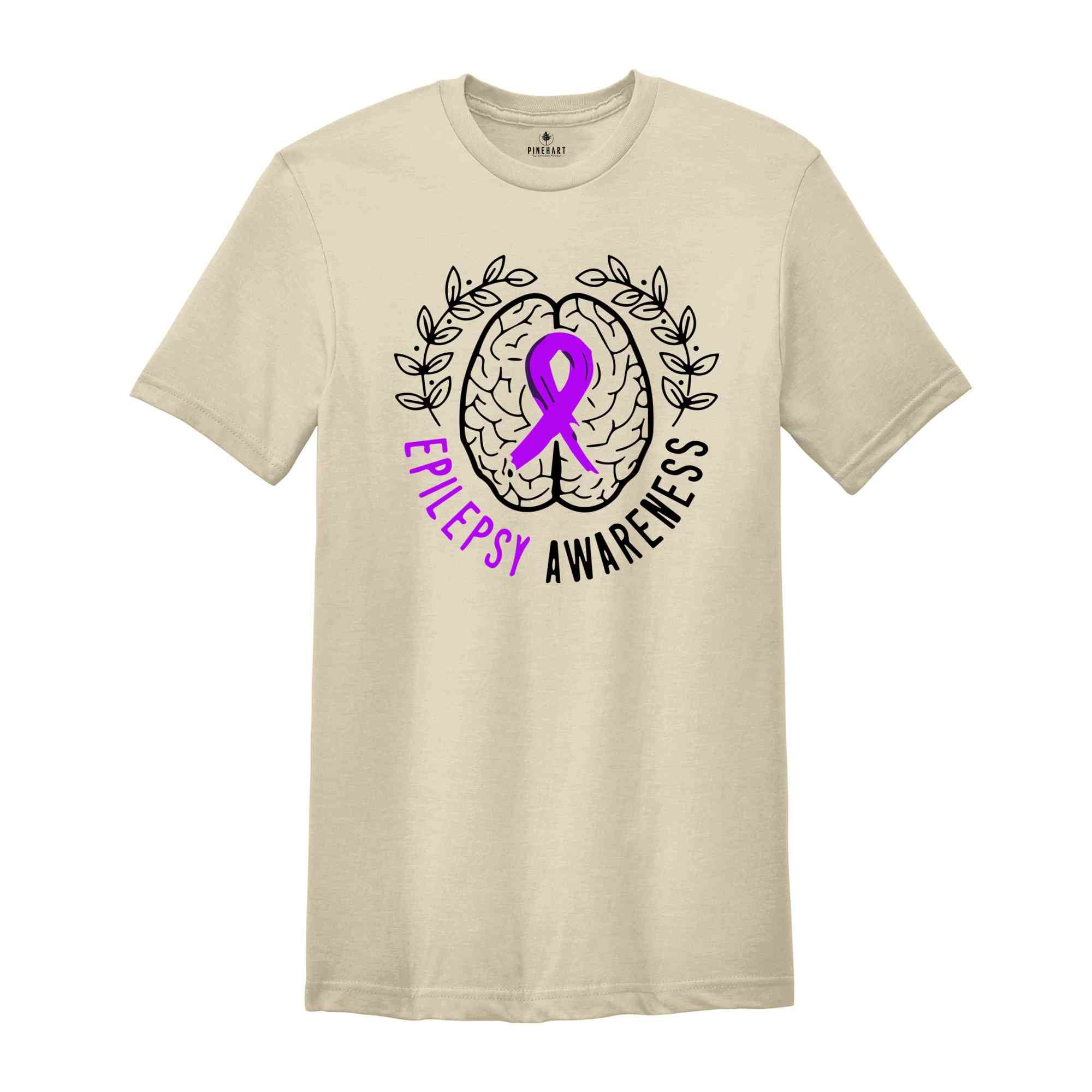 Epilepsy Awareness Crewneck Sweatshirt, Neurodiversity T-Shirt, Epilepsy Gift, Motivational Tee, Epilepsy Mom Shirt, Purple Ribbon Tee