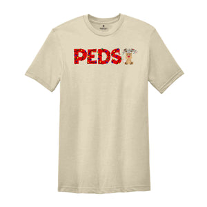 Christmas PEDS Shirt, Christmas Pediatrics T-Shirt, Peds Crew Tee, Christmas Pediatric Nurse Gift, Christmas Tee