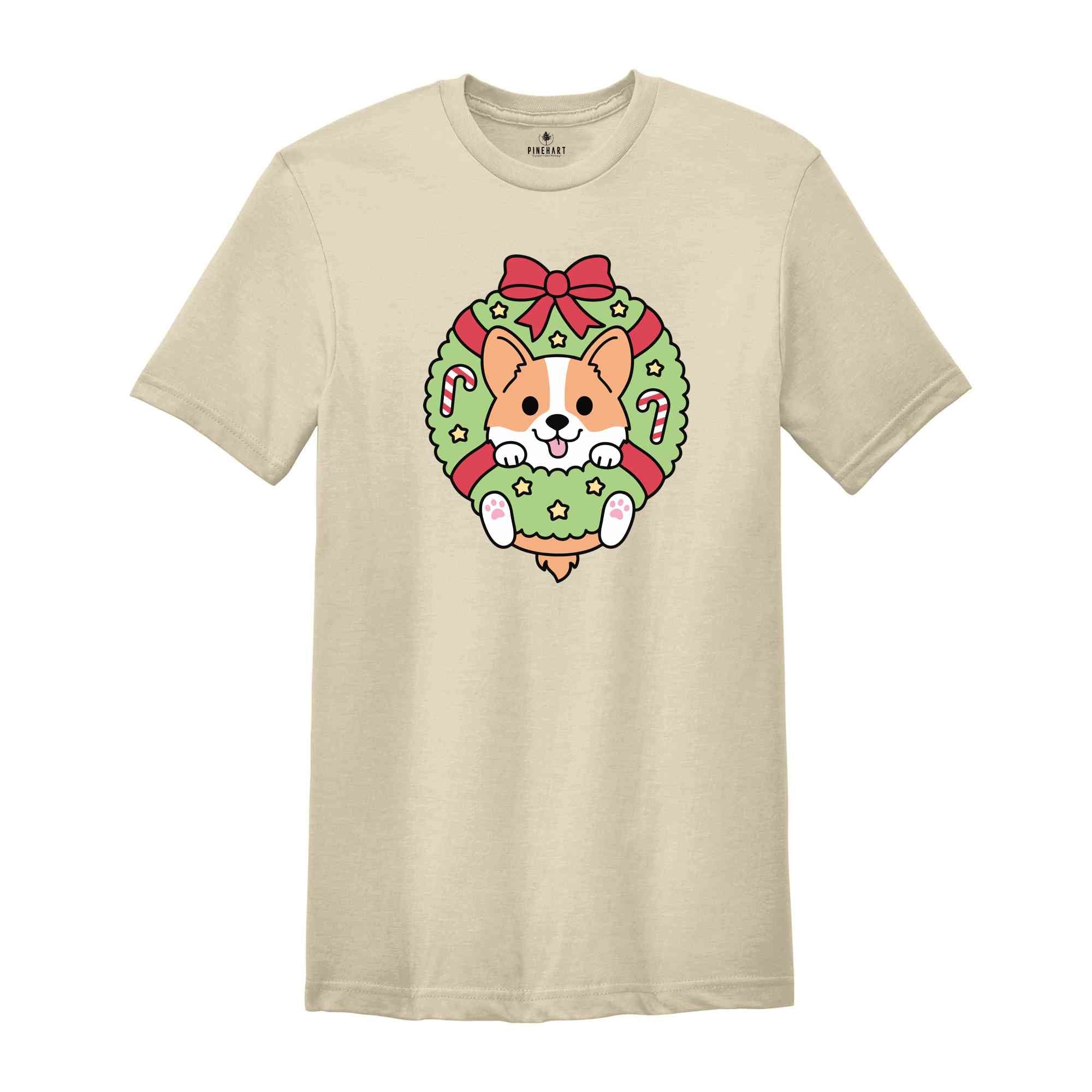 Christmas Corgi Shirt, Christmas Shirt, Christmas Corgi Gift, Christmas Puppy Tee, Santa Gift, Xmas Party Tee, Cute Corgi Shirt