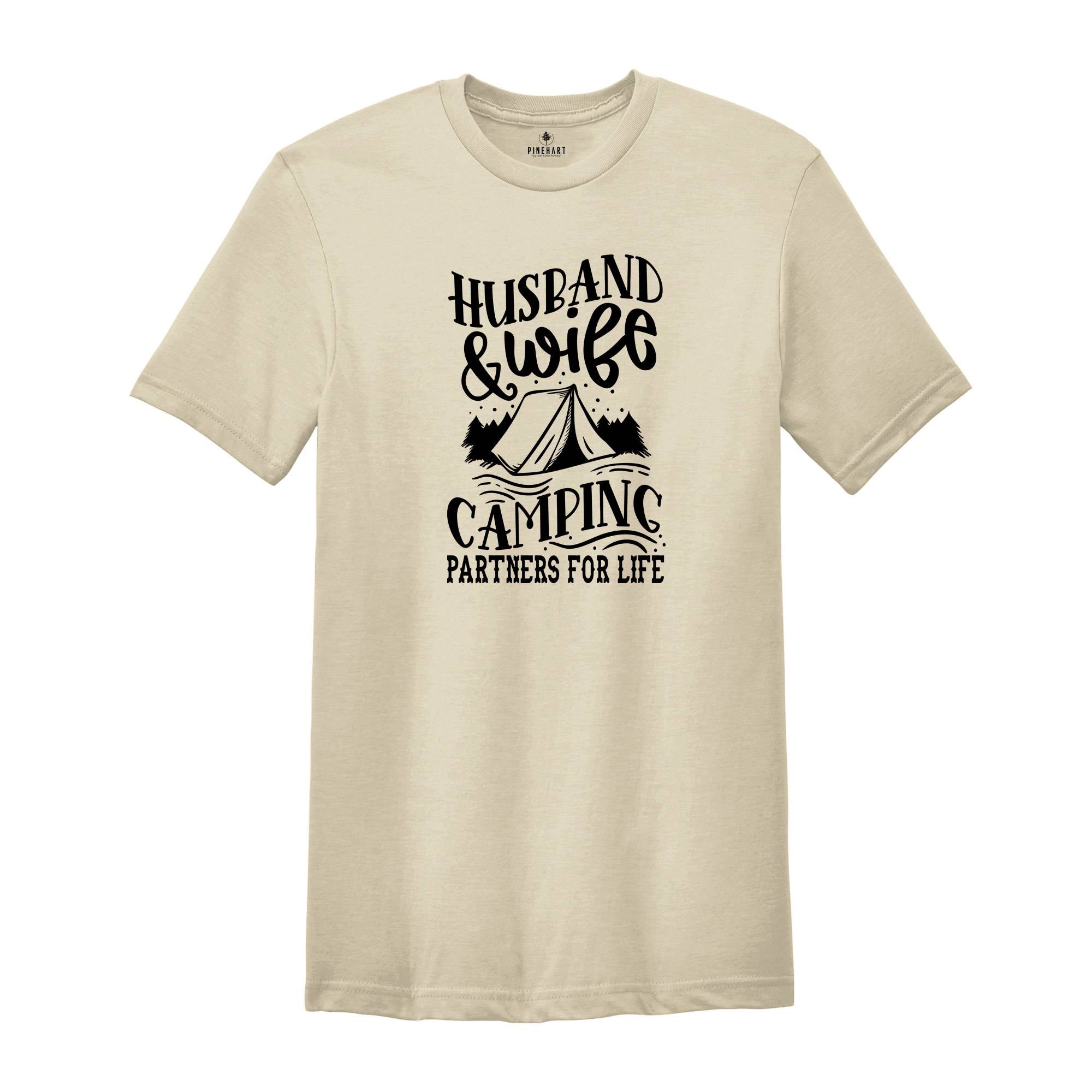 Husband and Wife Camping Shirt, Camping Buddies Shirt, Camping Besties Shirt, Matching Friends Camping Shirt, Friends Road Trip Shirt