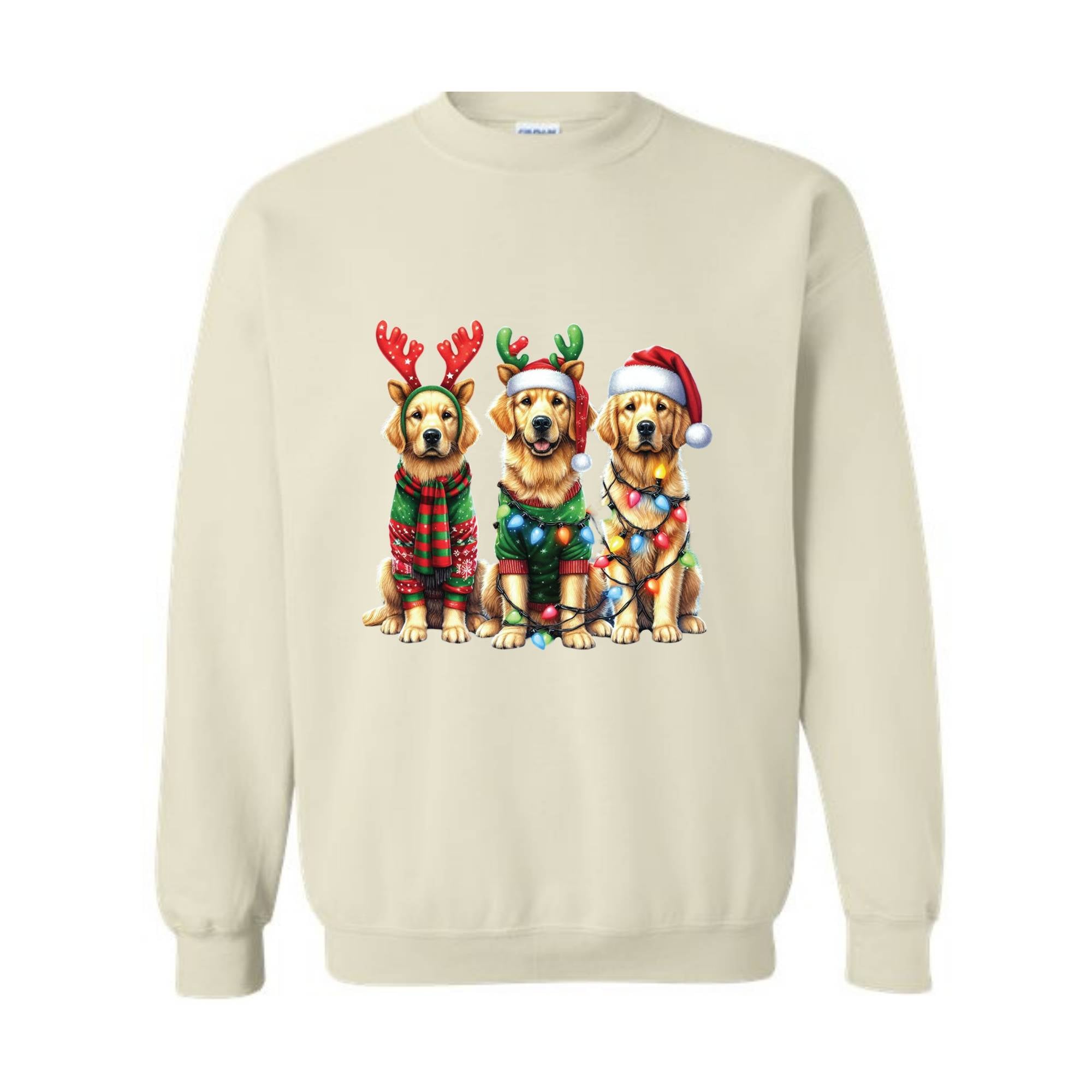 Golden Retriever Christmas Sweatshirt, Dog Christmas Sweatshirt, Golden Mom Shirt, Dog Lover Gift, Holiday Sweatshirt, New Year Sweatshirt