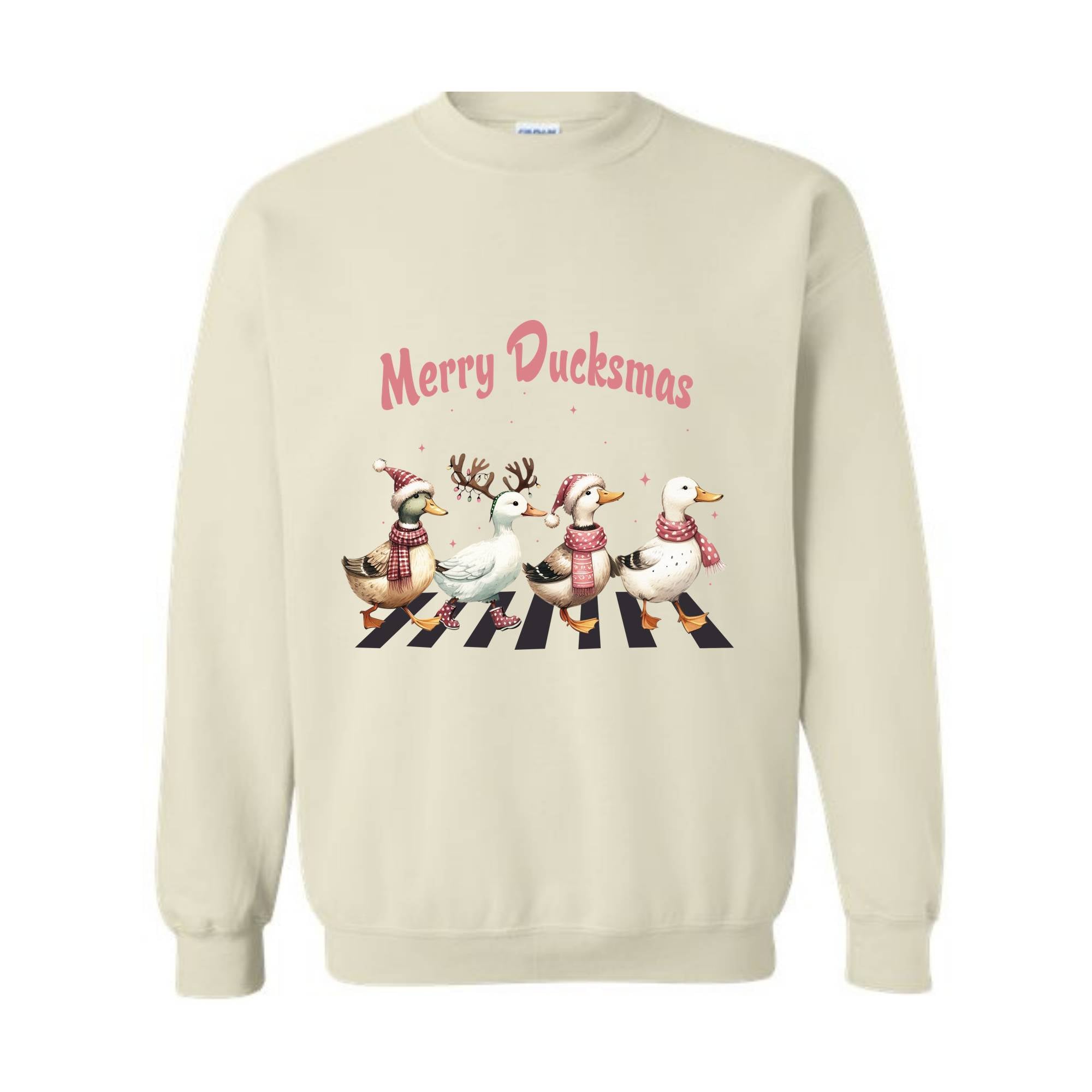 Merry Ducksmas Sweatshirt, Funny Animals Christmas Sweatshirt, Christmas Gift For Duck Lovers, Merry Ducksmas Sweatshirt For Women