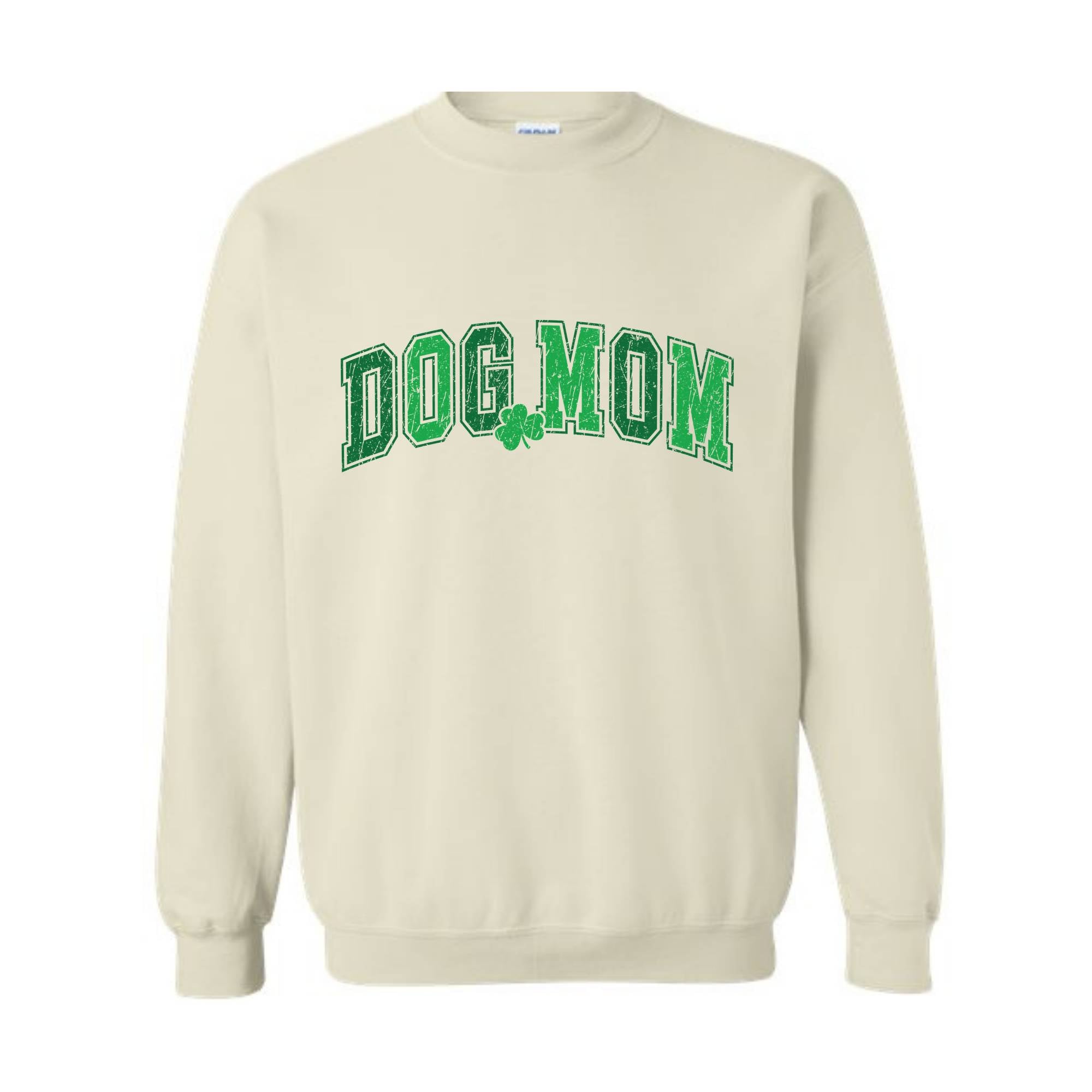 St. Patricks Day Dog Mom Sweatshirt, Lucky Dog Mom Sweatshirt, Shamrock Sweatshirt, Dog Mom Crewneck, Dog Owner Gift, Irish Sweatshirt