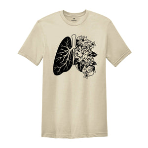 Floral Lungs Shirt, Respiratory Therapist Shirt, Lung Cancer Shirt, Floral Anatomy Shirt, Healthcare Shirt, Gift for Nurse