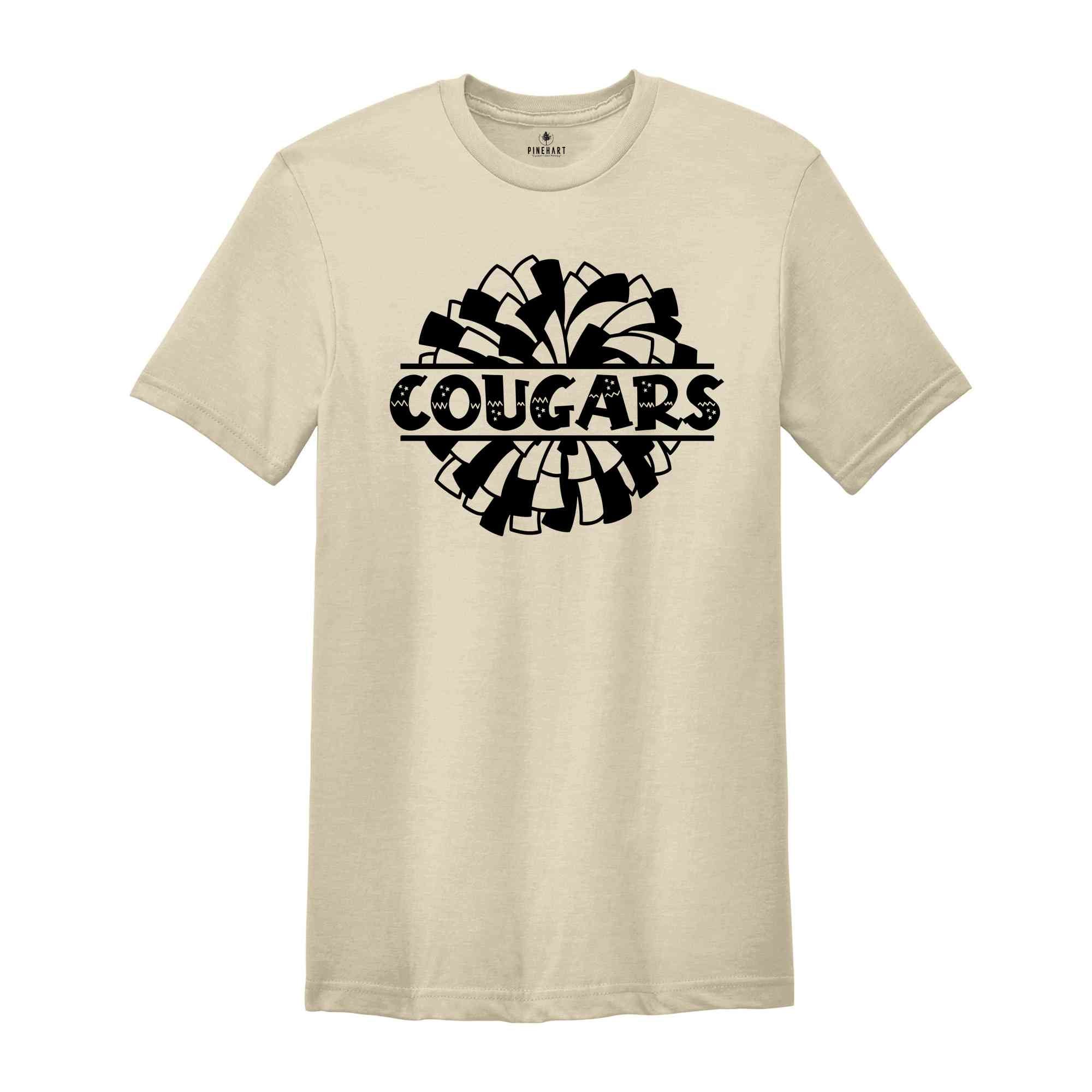 Team Mascot T-Shirt, Cougars Team Shirt, Cougars Team Spirit Tee, Cougars Fan Gift, Cougars School Shirt, Cougars School Spirit