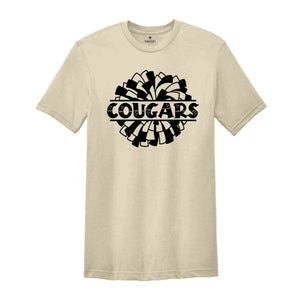 Team Mascot T-Shirt, Cougars Team Shirt, Cougars Team Spirit Tee, Cougars Fan Gift, Cougars School Shirt, Cougars School Spirit